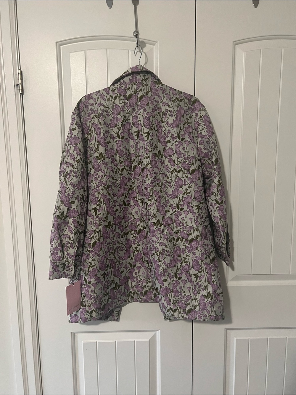 Avec Les Filles Lavender and White Floral Jacket - Picture 4 of 7